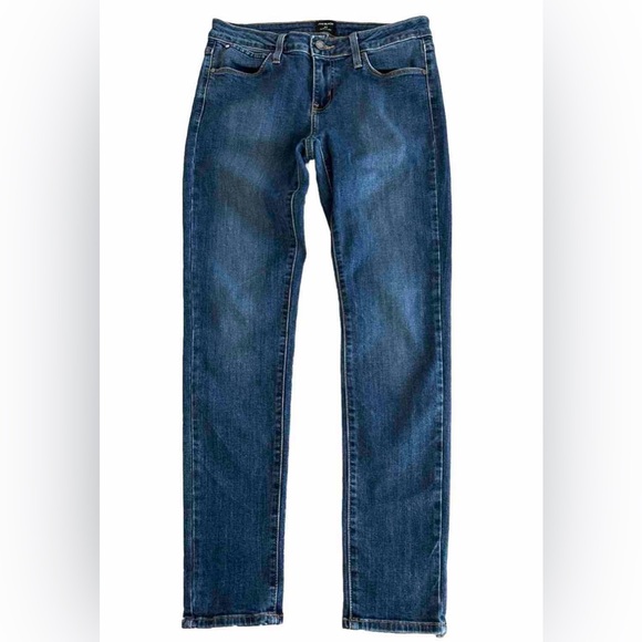 BUCKLE JUST BLACK Cropped Medium Blue Wash Denim Skinny Jeans Size 27 30x28 - Picture 1 of 7